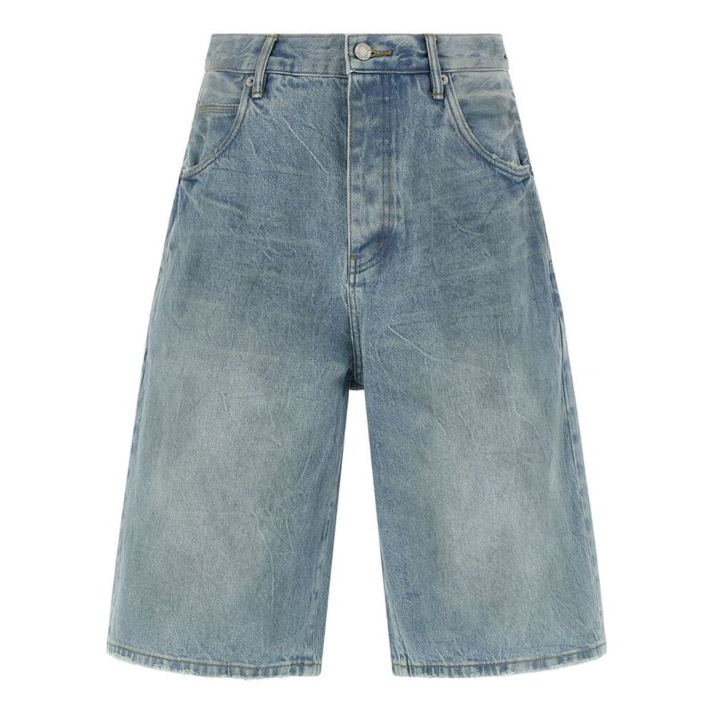 PURPLE Blue Cotton Bermuda Men's Shorts